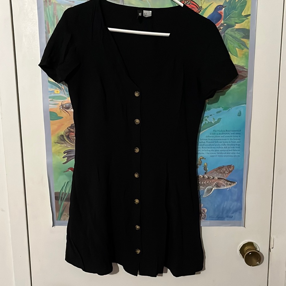 Black Button Down Summer Dress